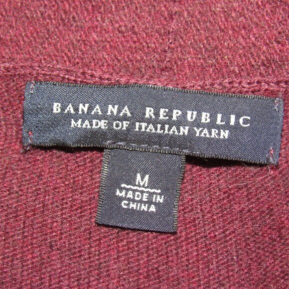 Banana Republic Burgundy Red Tie Back Cardigan Sweater Women's M Medium - Picture 9 of 9